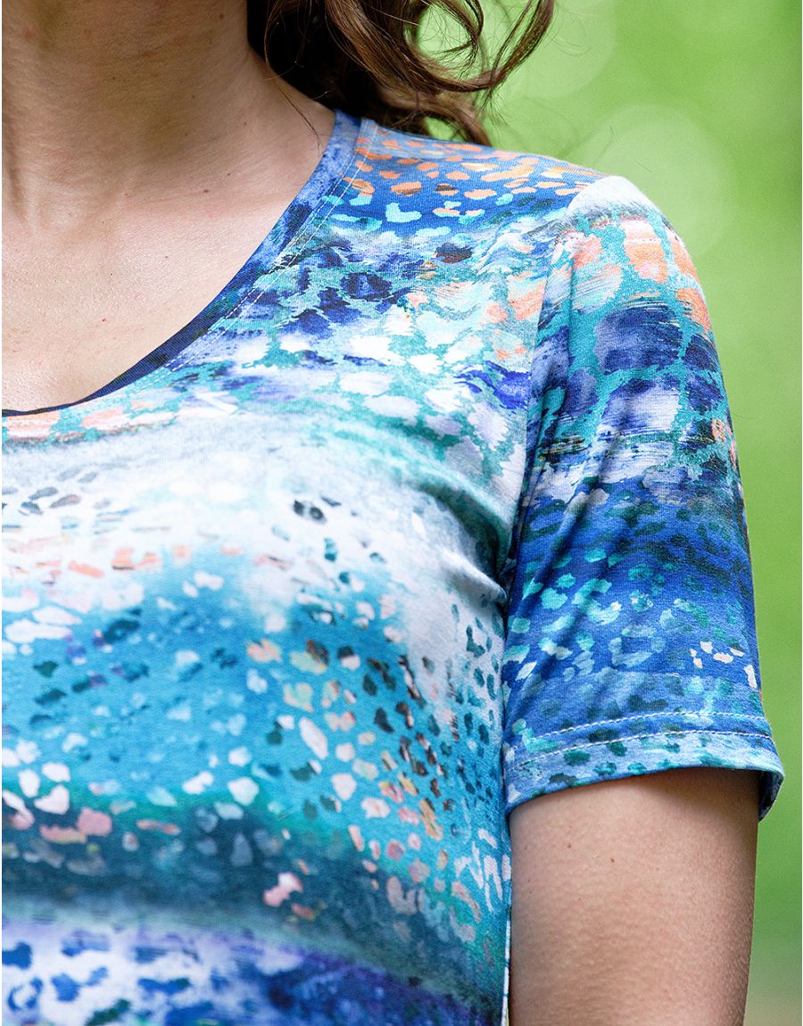 T-shirt imprimé bleu