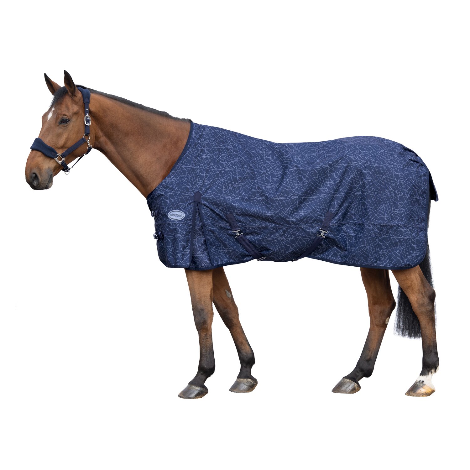 Horse-friends Regendecke Hamburg Lite Printed - blue
