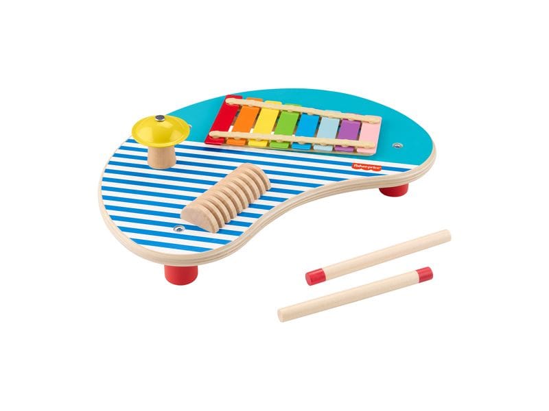 Fisher-Price Musiktisch aus Holz Holz-Musikspielzeug für Kleinkinder