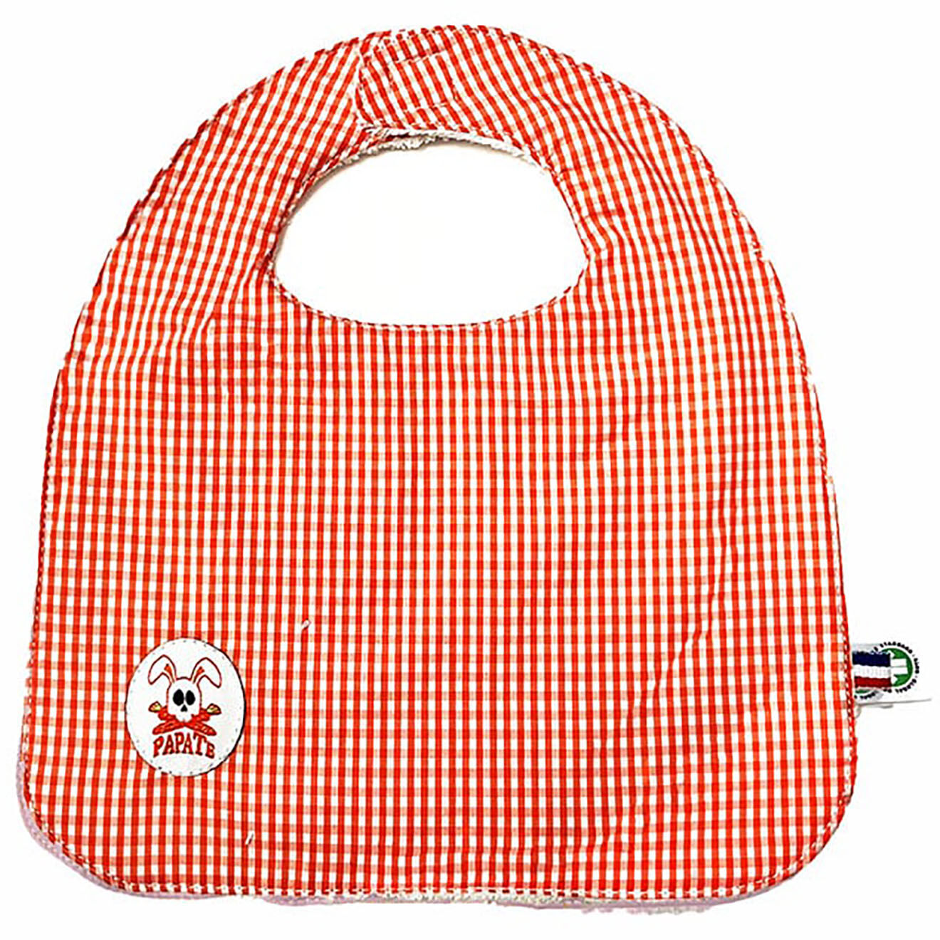 Papate Bavoir en Coton Bio vichy - 20x25 cm