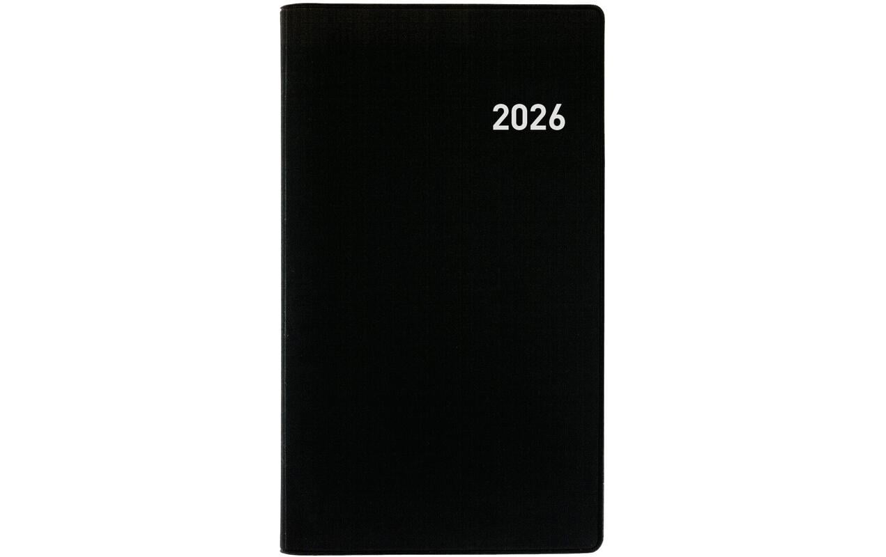 Tagesagenda Bruxelles Wire-O Schwarz, 8.5 x 15.3 cmGeschäftsagenda