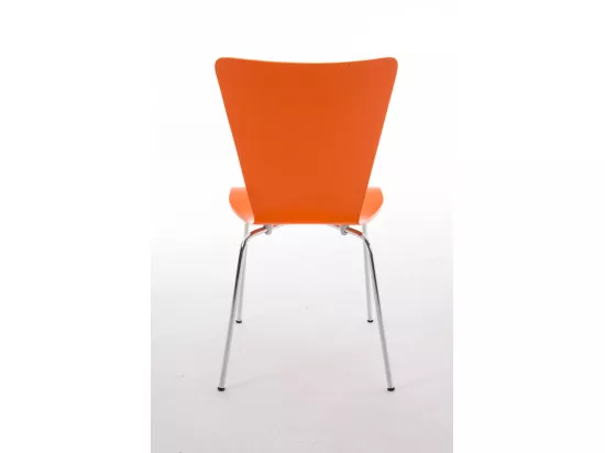 Lot de 8 Chaise de conférence - Bois & Nature - Orange - Aaron