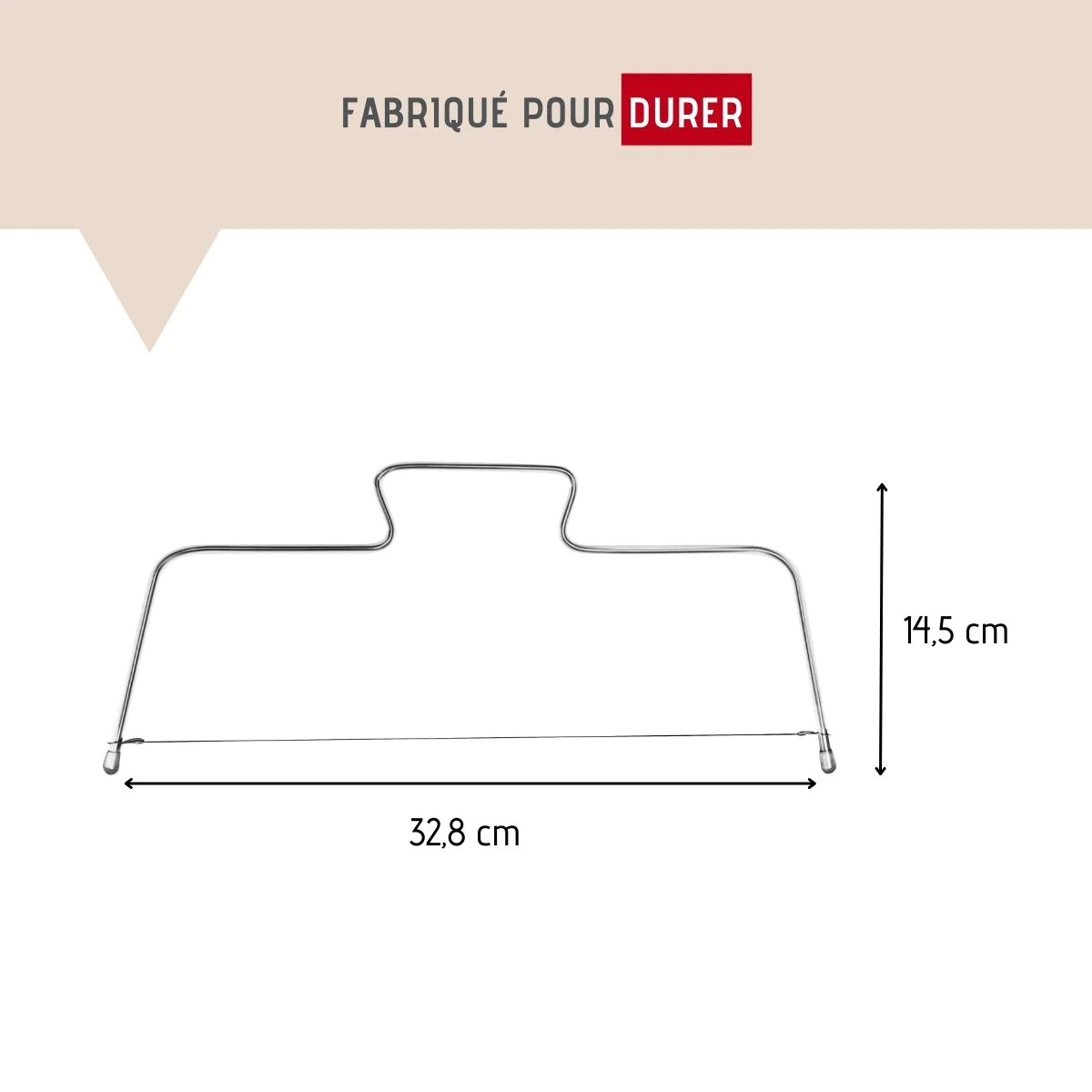 Trancheur à gâteau avec deux fils de rechange Pâtisserie FM Profession