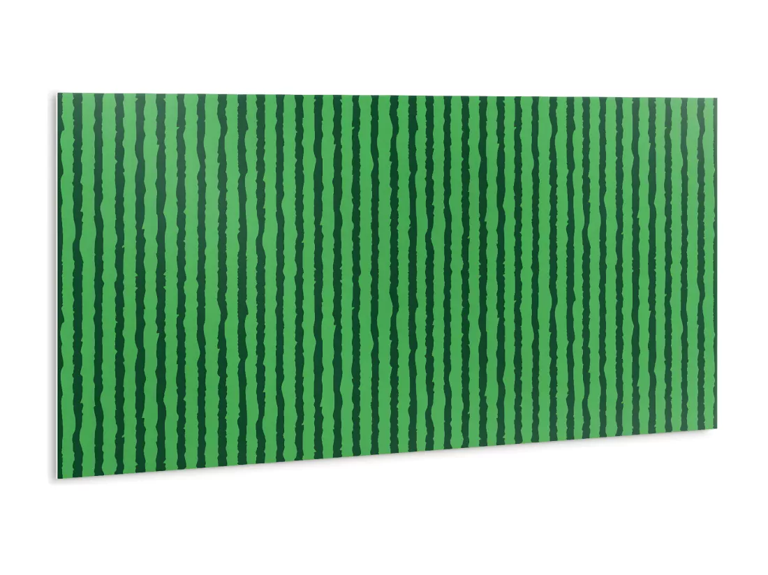 Panneaux muraux autocollants en vinyle imperméable - Pastèque dessin animé vert 100 x 50 cm