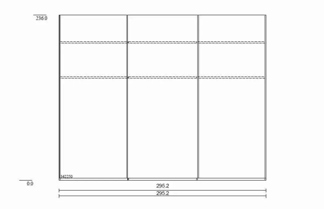 Schwebetürenschrank Malibu 300 x 236 cm