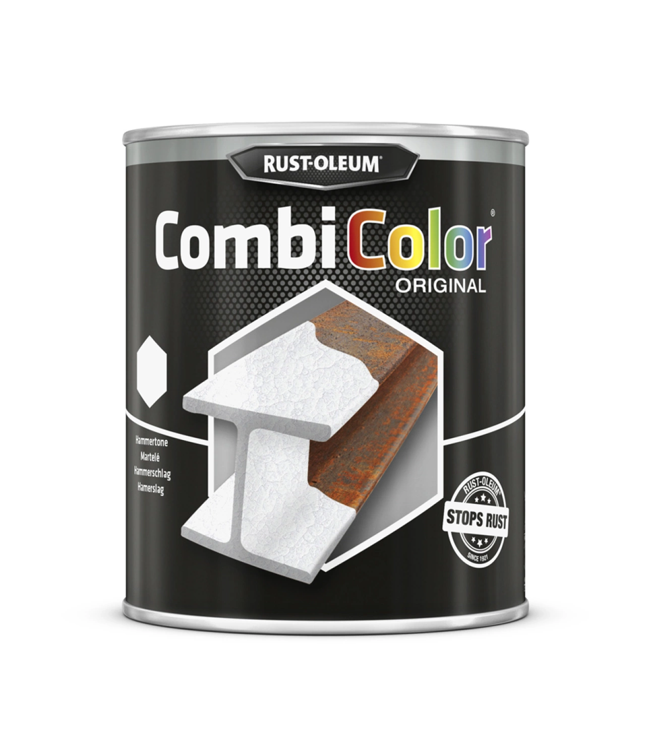 Rust-Oleum Combicolor Hamerslag - wit - 0,25L