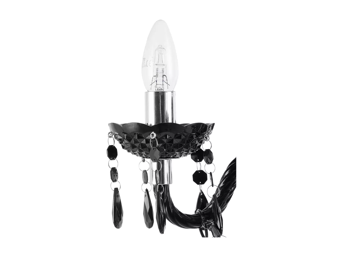 Lustre 4 ampoules noir KALANG