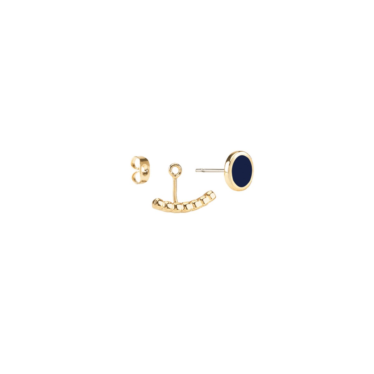 Boucles d'oreilles Bangle Up Comète 2 en 1 bleu nuit