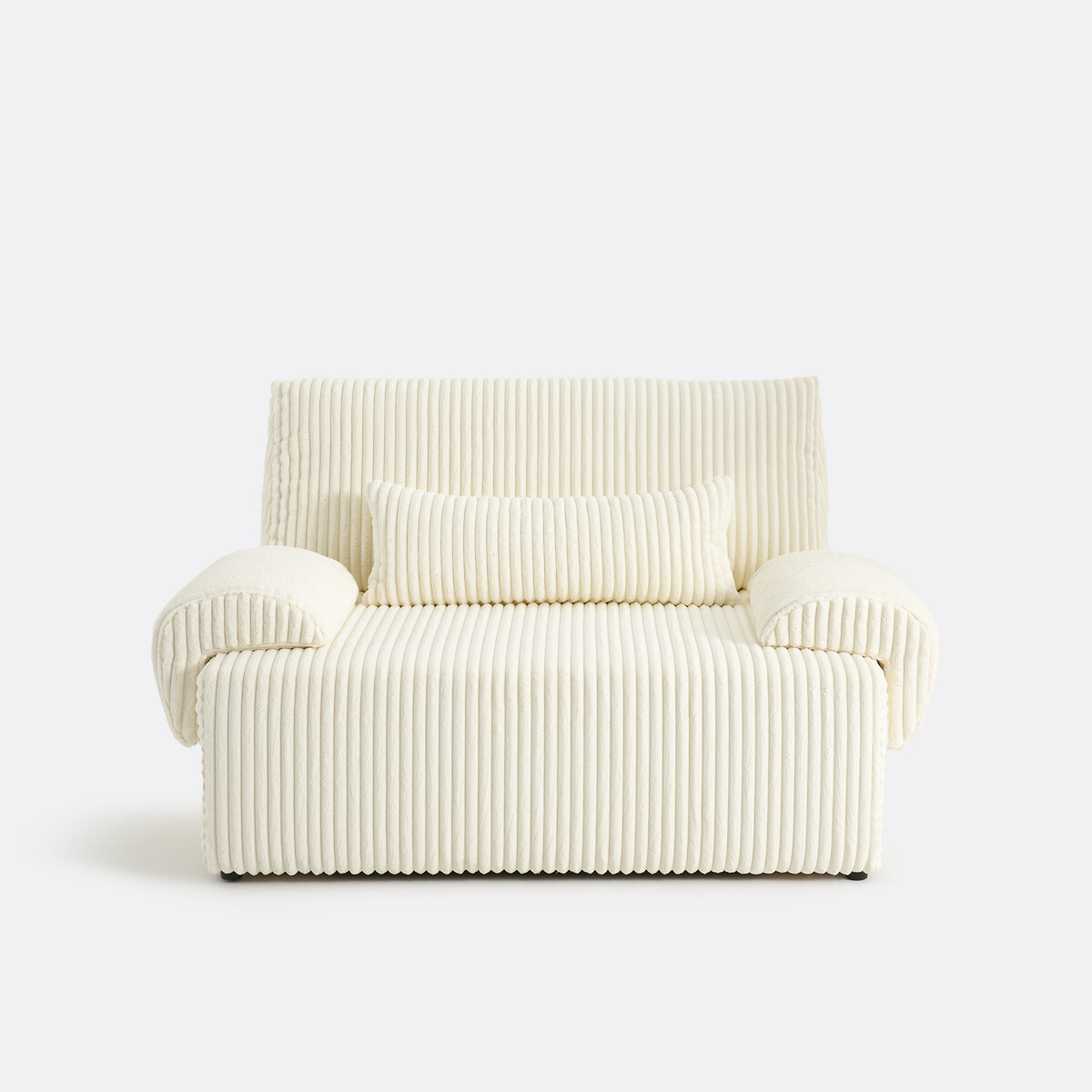 LA REDOUTE INTERIEURS<br>Sofá cama de 2 lugares.XL Maona veludo cotelê