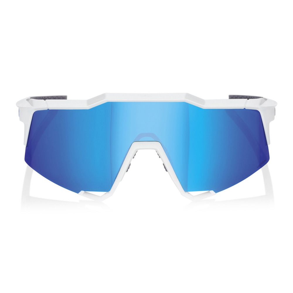 100 percent SPEEDCRAFT - Lunettes de soleil matte white/hiper blue multilayer mirror