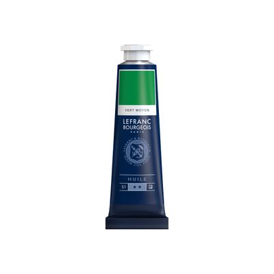 Lefranc Bourgeois - Peinture à l'huile - vert moyen - 40 ml