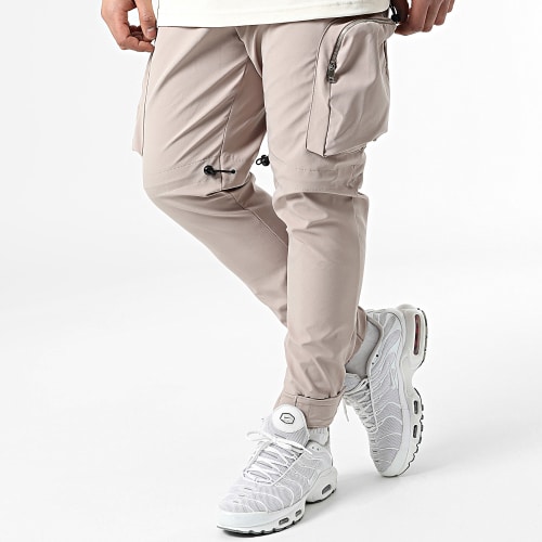 Ensemble Tee Shirt Et Jogger Pant LL601 Beige
