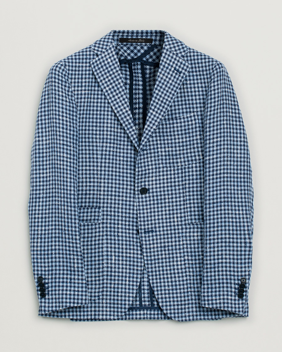 Rose & Born Silk/Linen/Cotton Blazer Blue 48