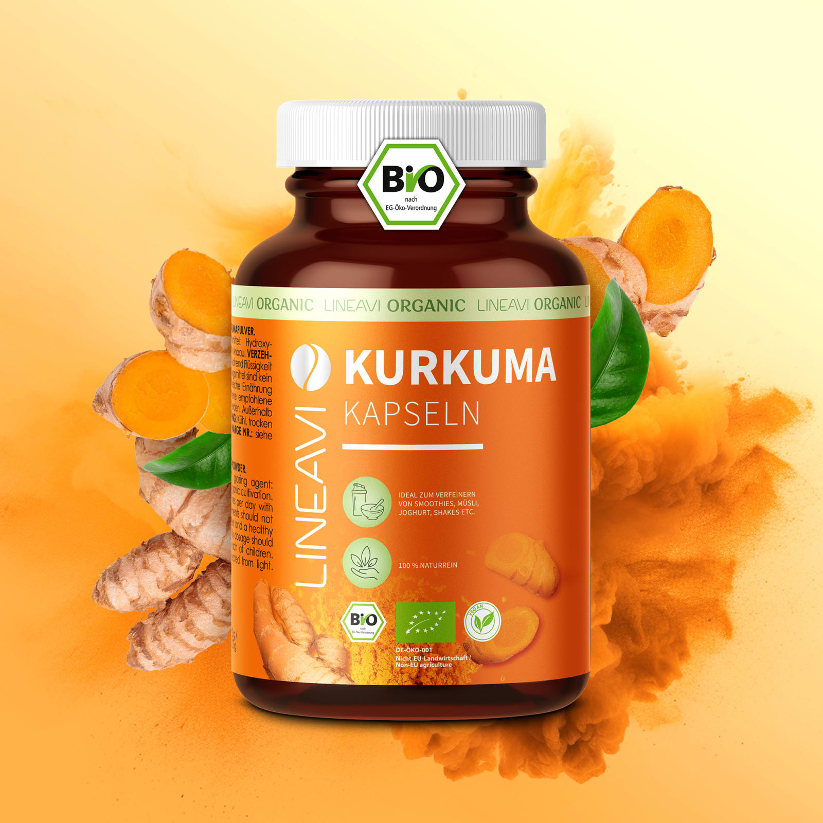 Doppelpack: LINEAVI Kurkuma Kapseln bio (2x180 Kapseln)