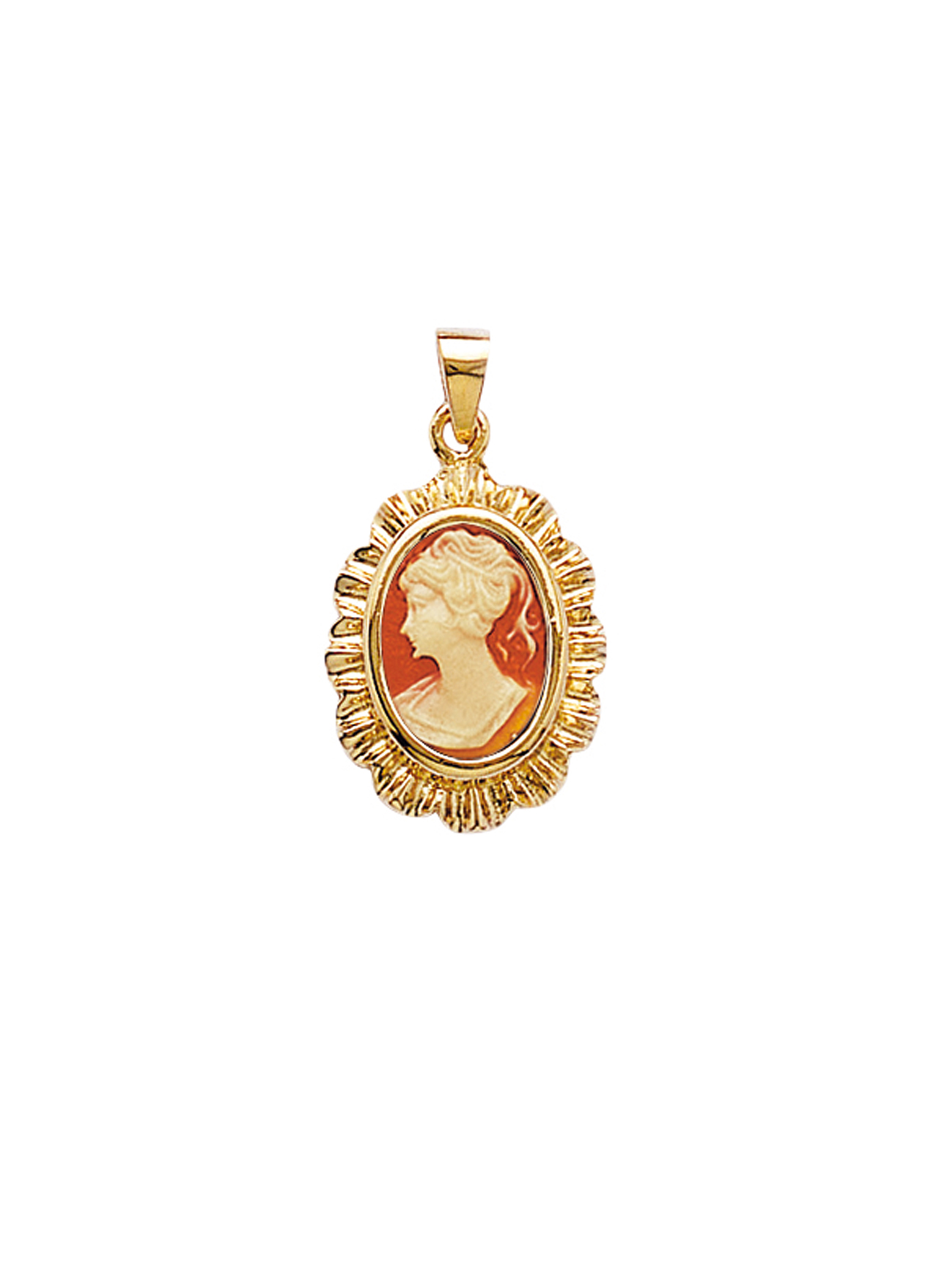 Pendentif avec camée en résine