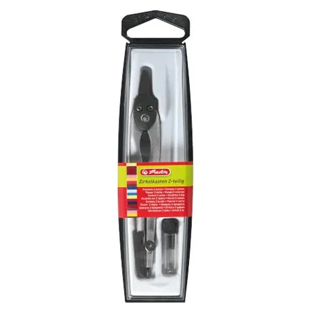 Herlitz Zirkelkasten 2tlg. schwarz