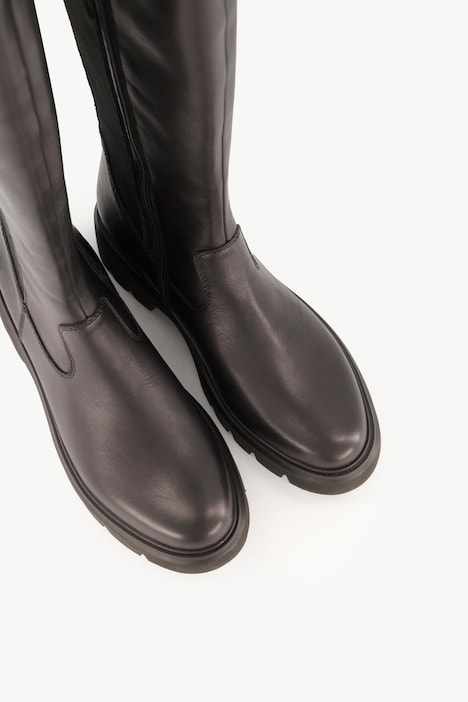 Remonte Lederstiefel, Stretcheinsatz, Zipper, Weite G