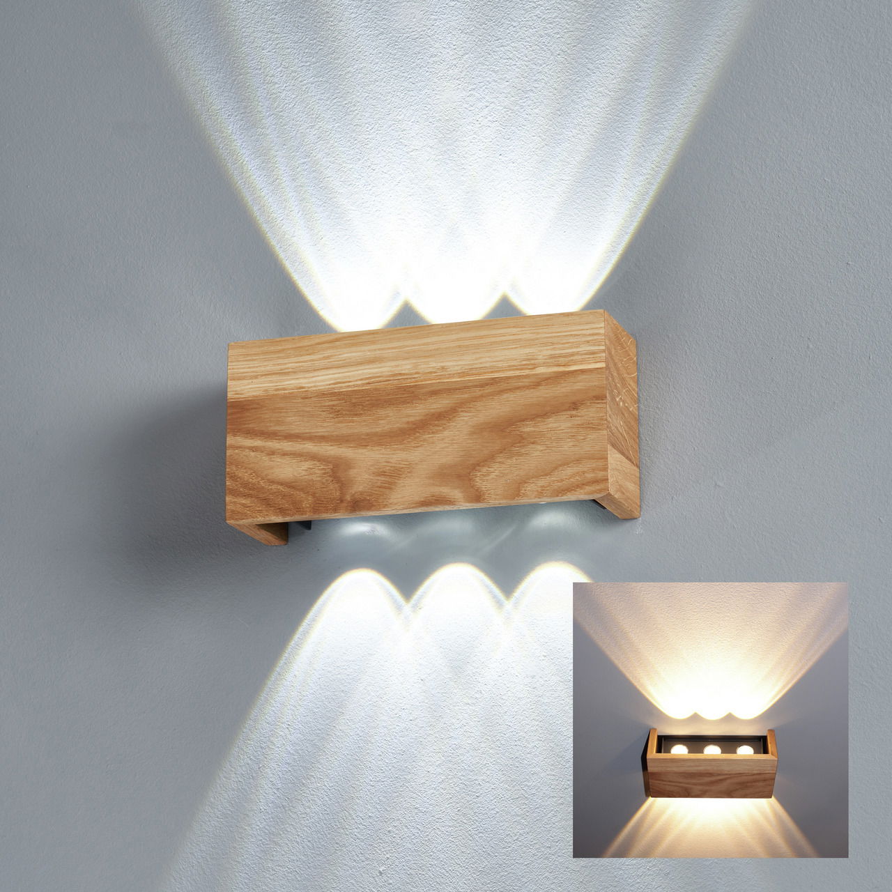 Fischer & Honsel Wandleuchte SHINE-WOOD