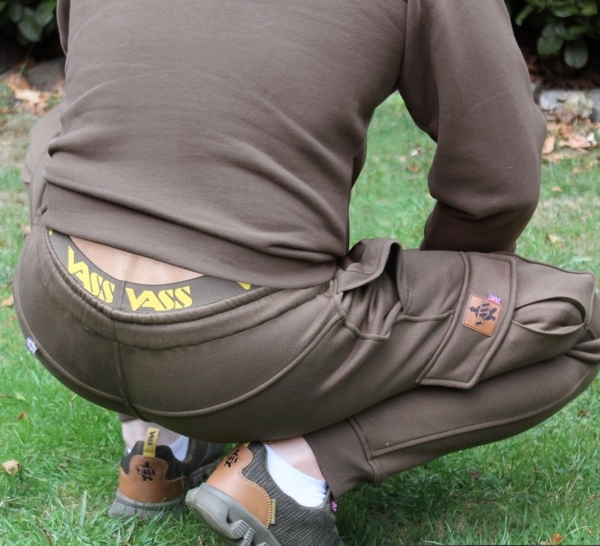 Vass Culture Pantalon cargo jogger de pêche vert kaki