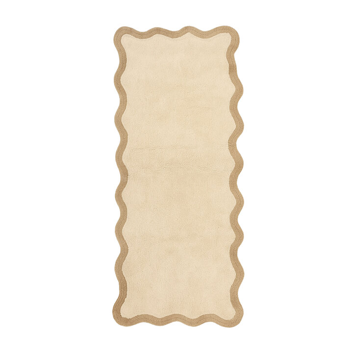 Wasbare loper - Hazy Beige/Creme