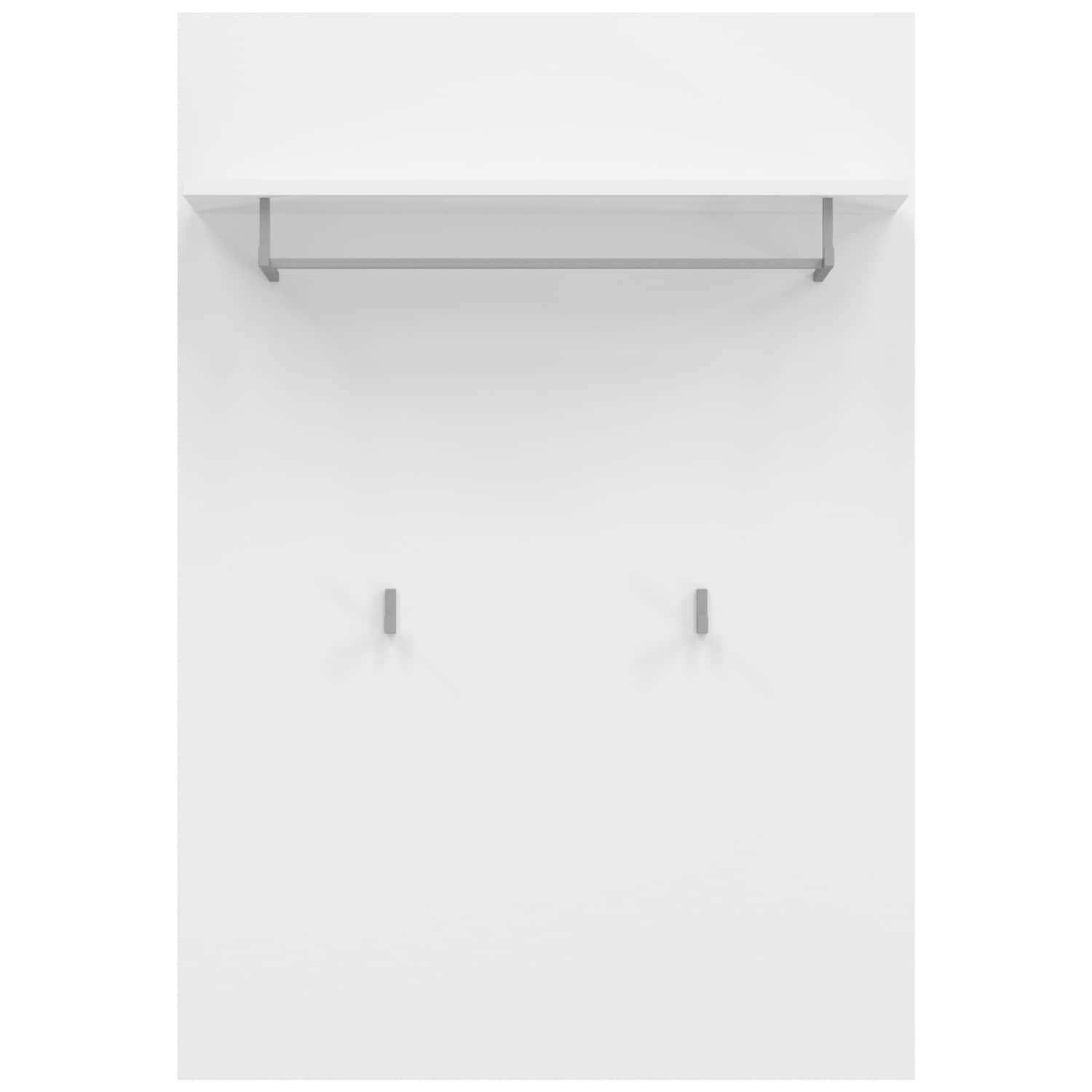 Garderobenpaneel Torino 76 x 110 cm weiß/grau