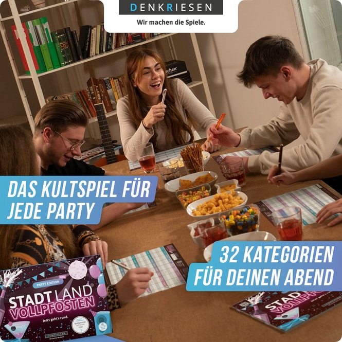 Stadt Land® Vollpfosten - Party Edition - Jetzt geht’s rund