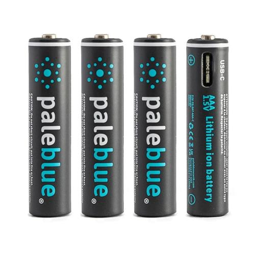 4er Pack USB C Wiederaufladbare 1.5 Volt 600mAh Li-Ion AAA Akku Batterie LR03 (PB-AAA-C)   USB Ladegerät