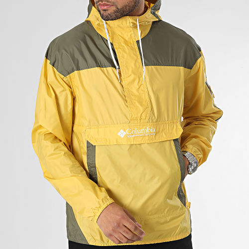 Coupe-Vent Capuche Challenger 1714291 Jaune Vert Kaki