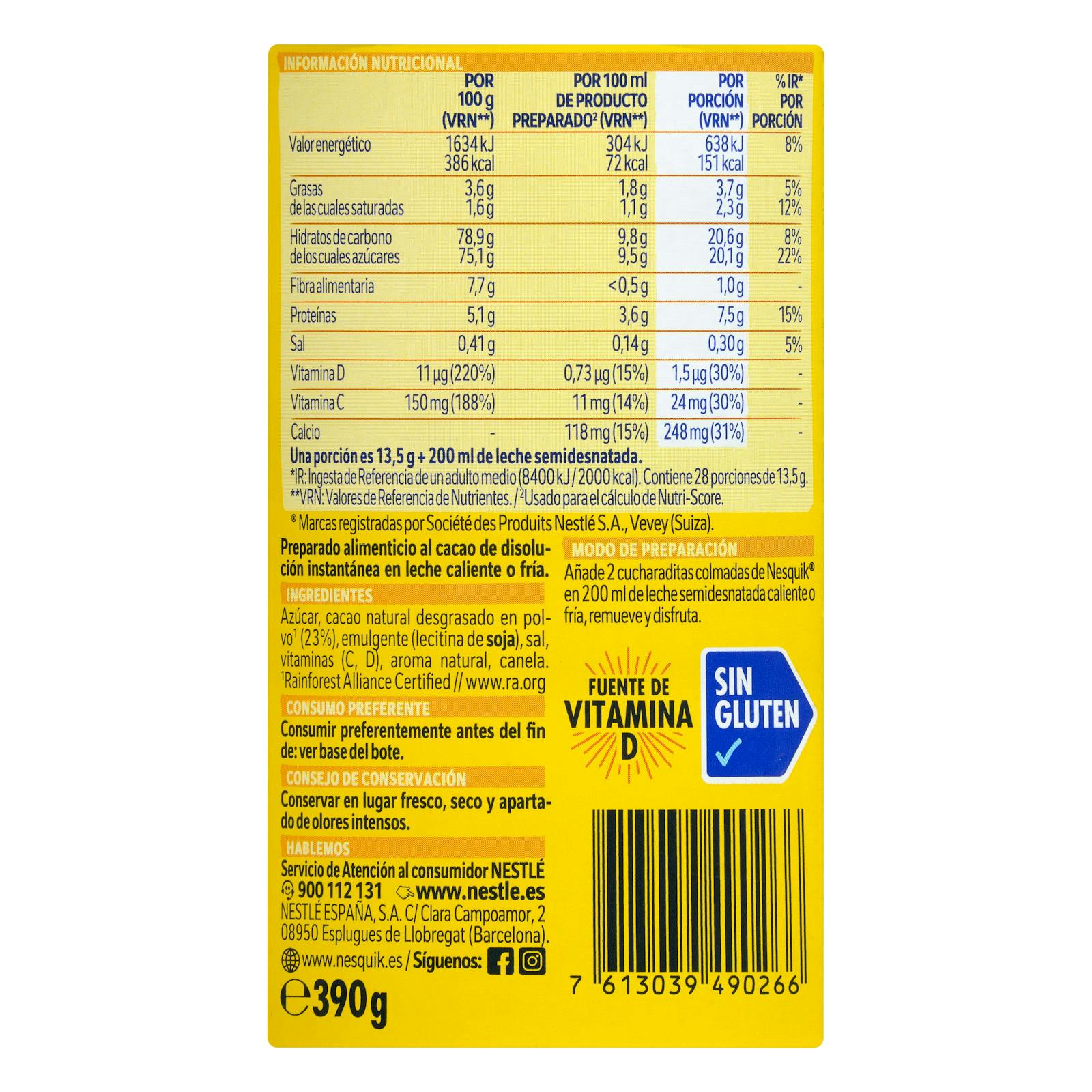 Nesquik cacao soluble instantané
