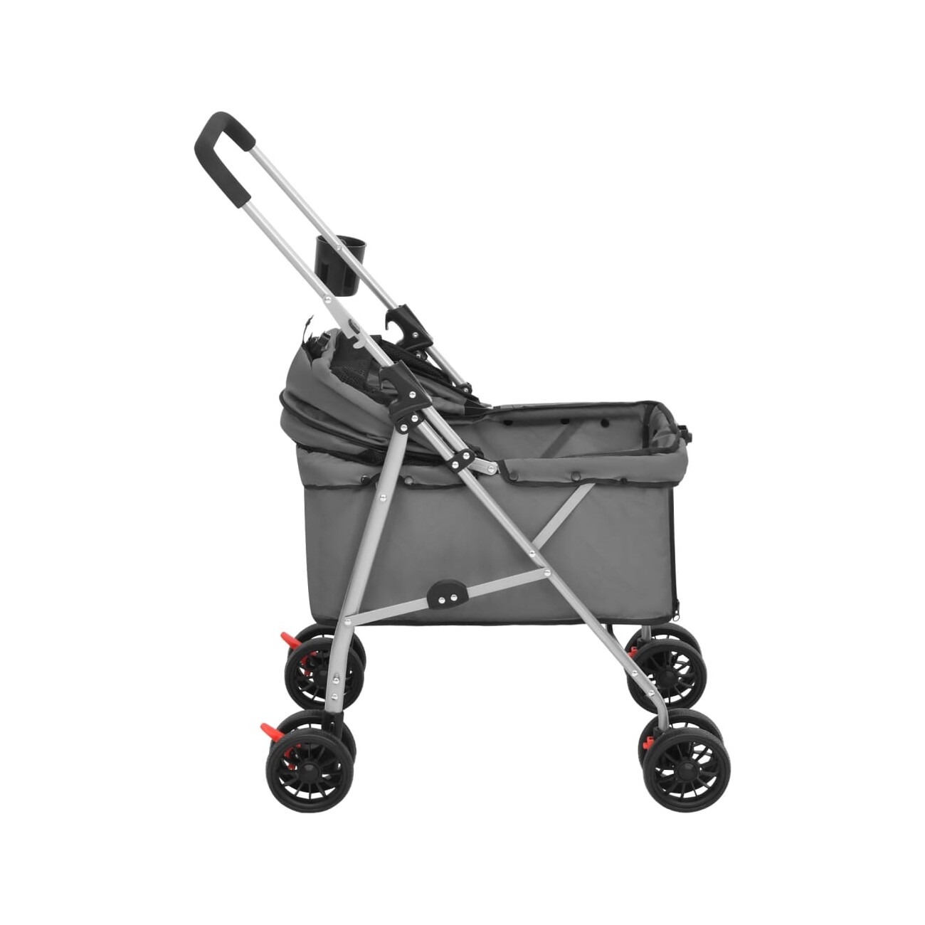 VidaXL Hundewagen - Faltbar (76x50x100) grau