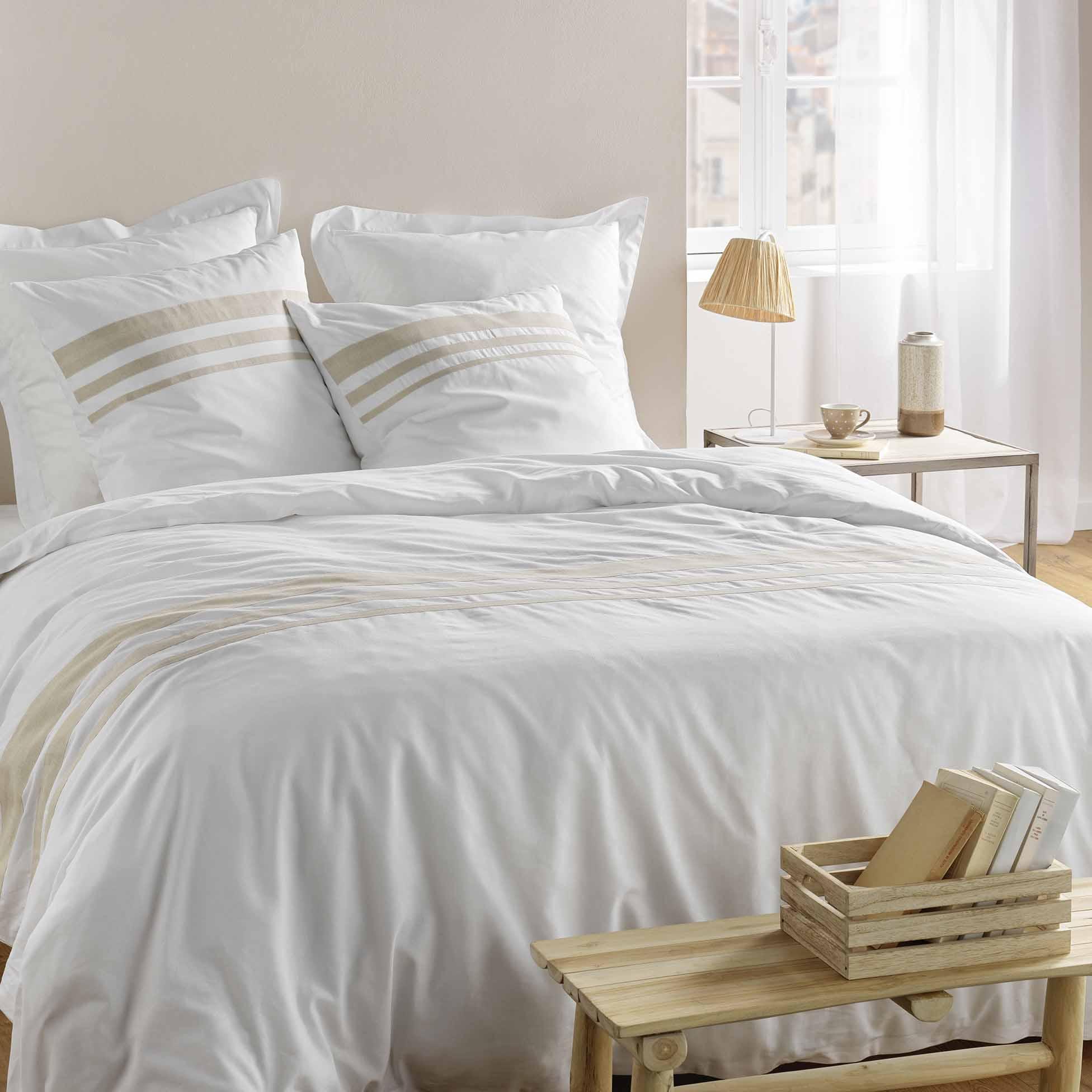 PARURE 3 PIECES 240X220CM UNI 57 FILS MARGAUX