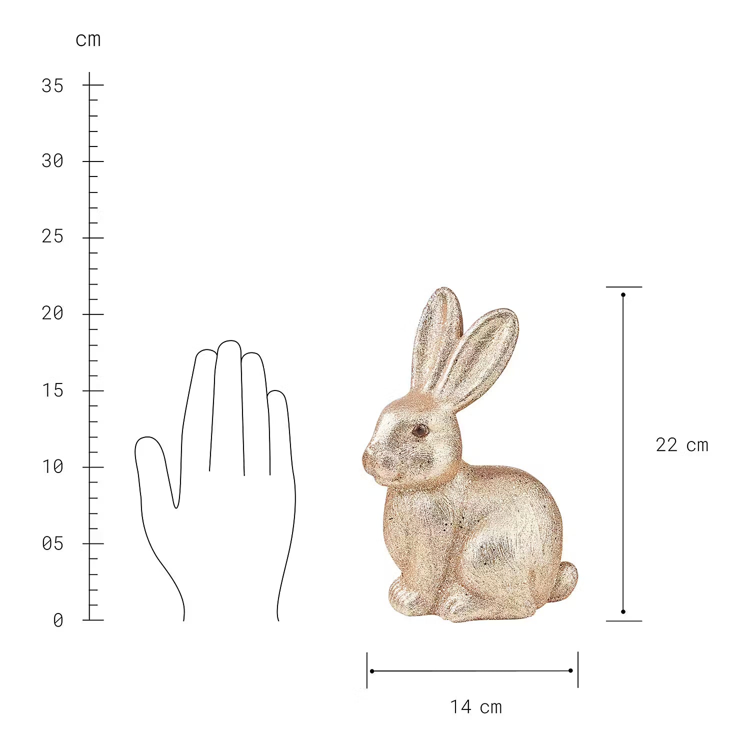 Deko-Hase EASTER 6er-Set