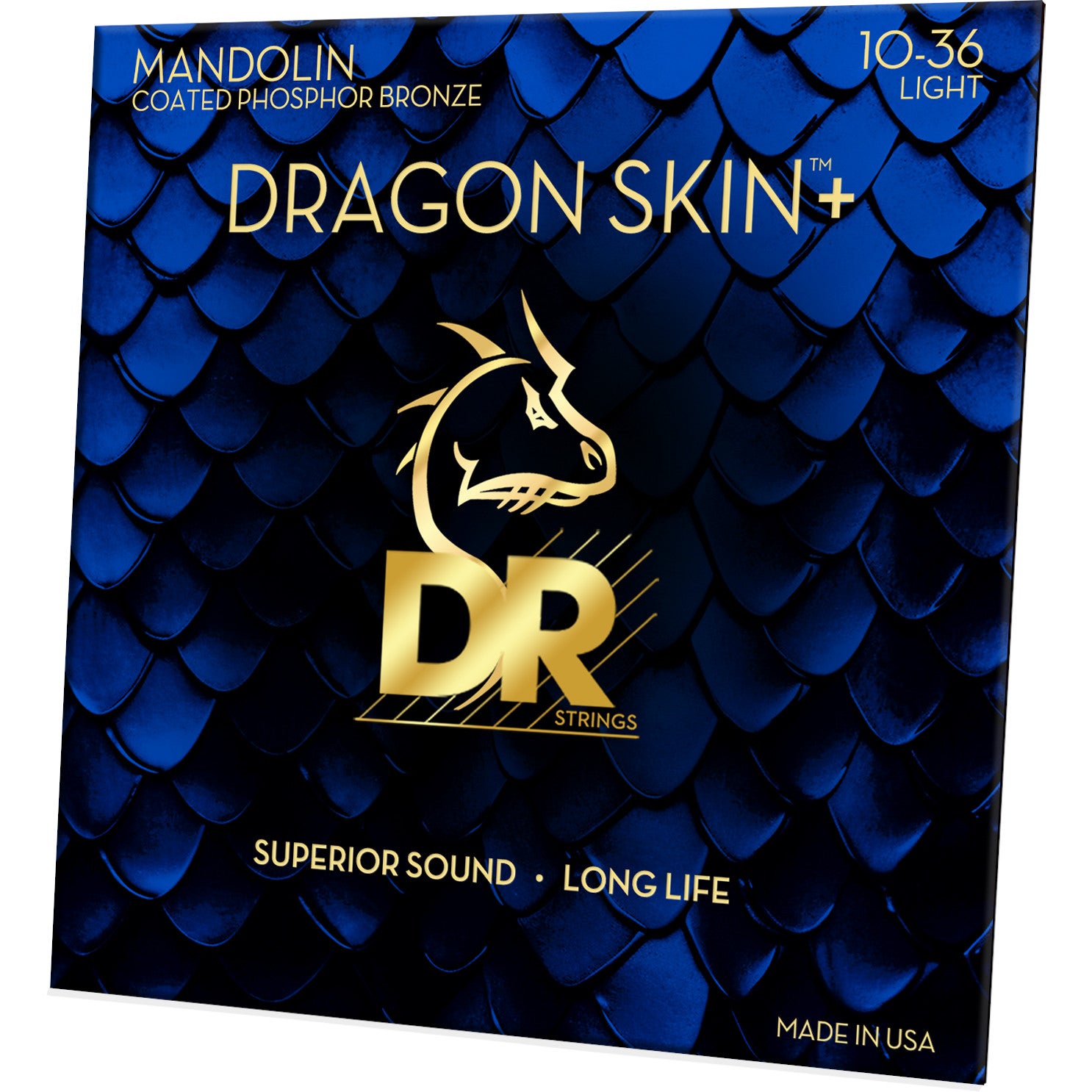 DR Strings DR Strings Dragon Skin+ Coated Mandolin Strings Light 10-36 snarenset voor mandoline
