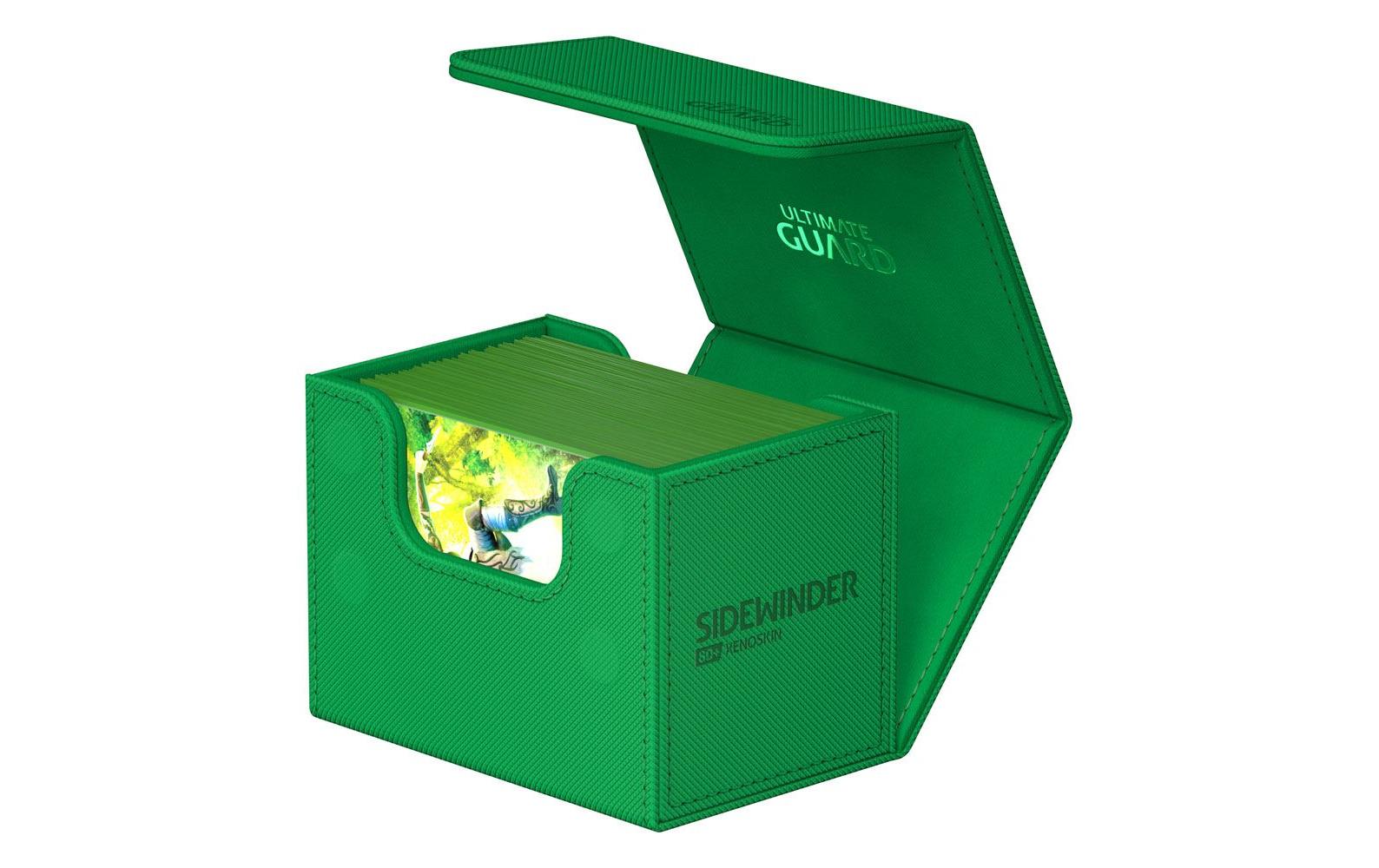 Kartenbox XenoSkin Sidewinder Monocolor 80+ GrünHochwertige Box für Sammelkarten in Standardgrösse