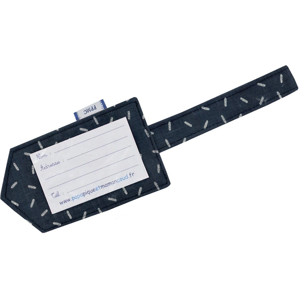 Etiquette Bagage Paille Argent Jean