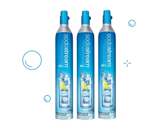 SODASTREAM - Lot de 3 cylindres de recharge de gaz co2 60l pour machine ...