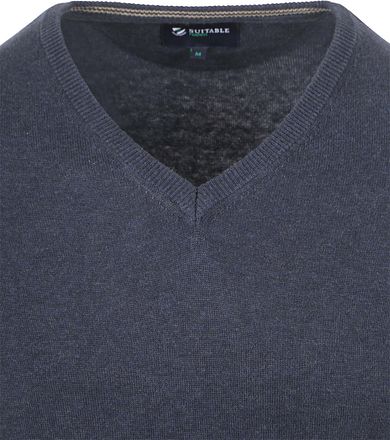 Suitable Respect Vinir Pullover Melange Navy RSP-24PUV-NA kopen