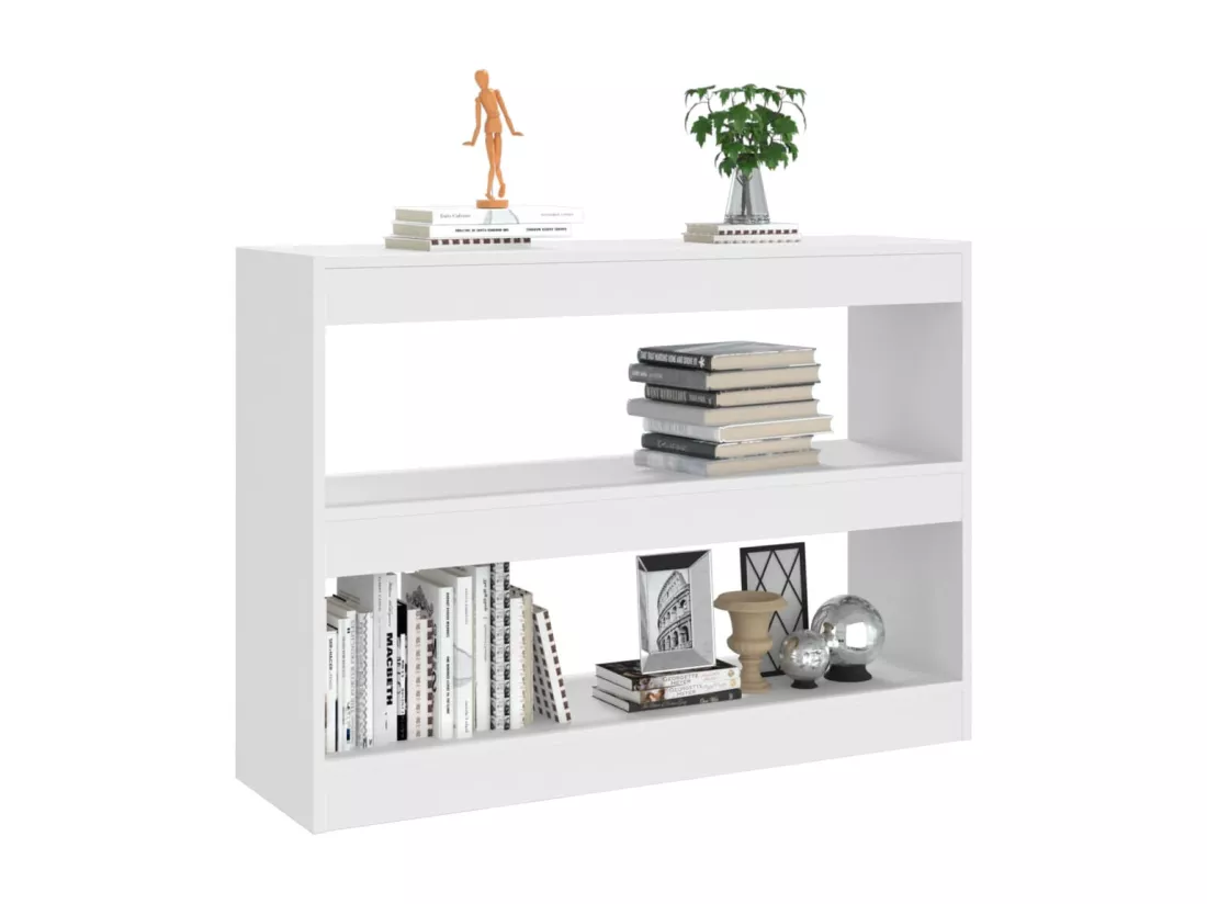 Bibliothèque/Séparateur de pièce Blanc 100x30x72 cm
