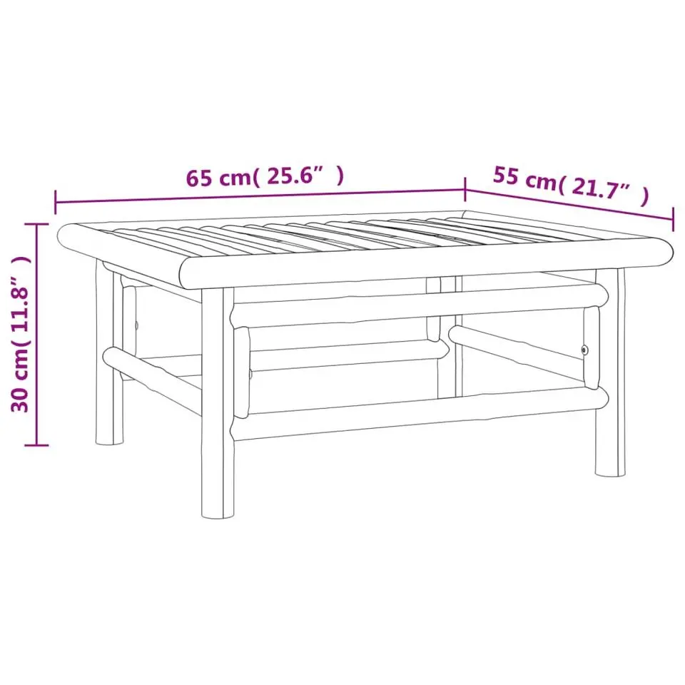 vidaXL - Loungeset - Lichtgrijs - Bamboe - 4 stuks - Met kussens
