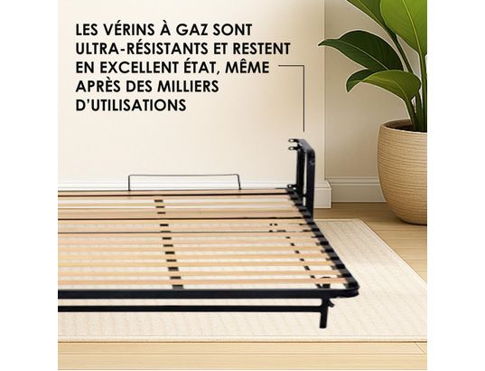 WALLBEDKING - Lit escamotable murphy, 76cmx190cm, vertical, classique
