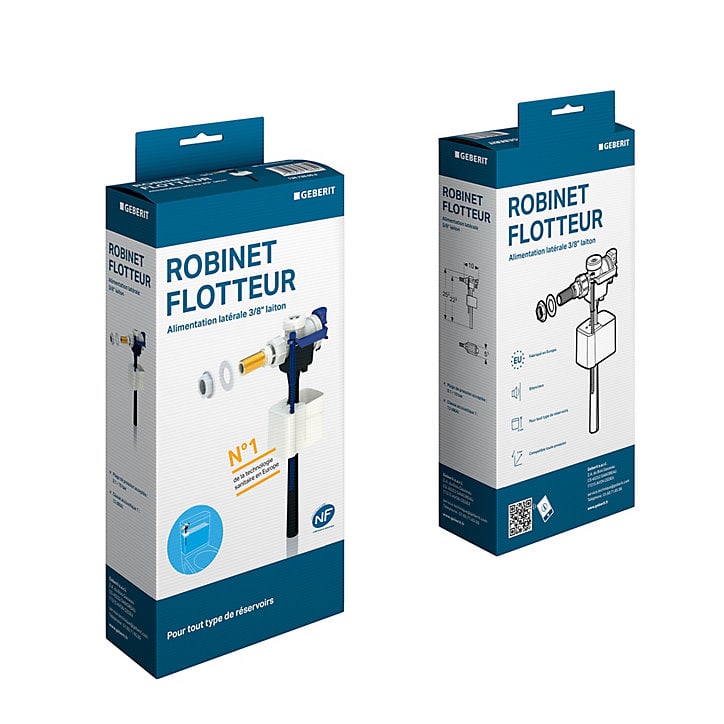 Robinet flotteur à alimentation latérale 3/8