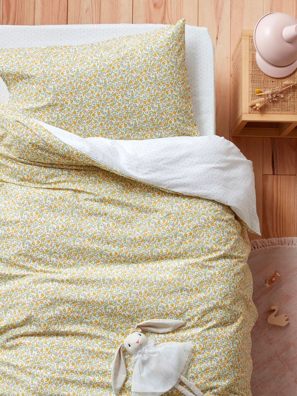 Drap-housse pois coton 
