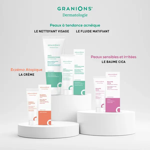 GRANIONS Creme Hydratante Visage Matifiante - Crème Visage Imperfections - 40 mL