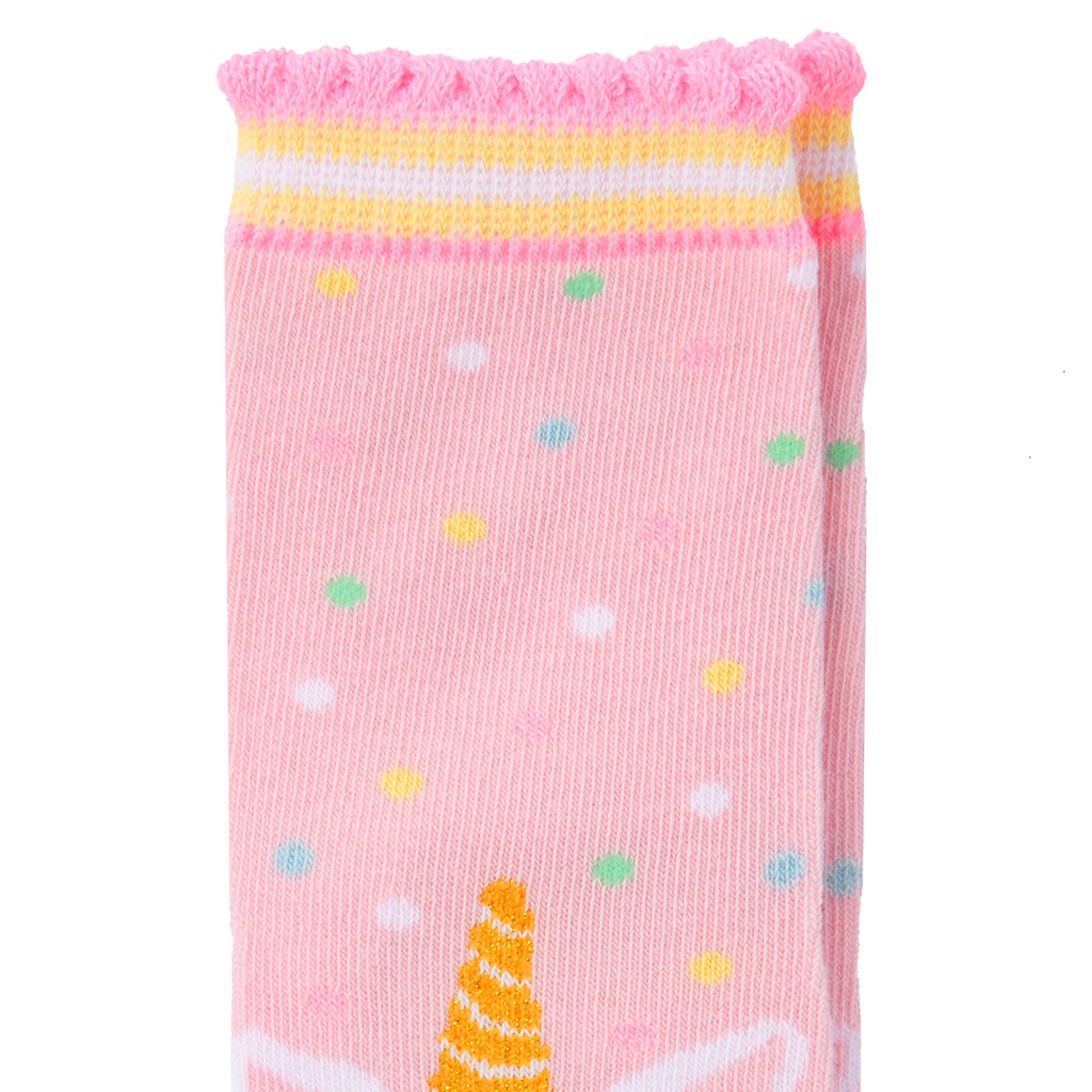 Topolino 1 Paar Mädchen Socken mit Einhorn-Motiv rosa