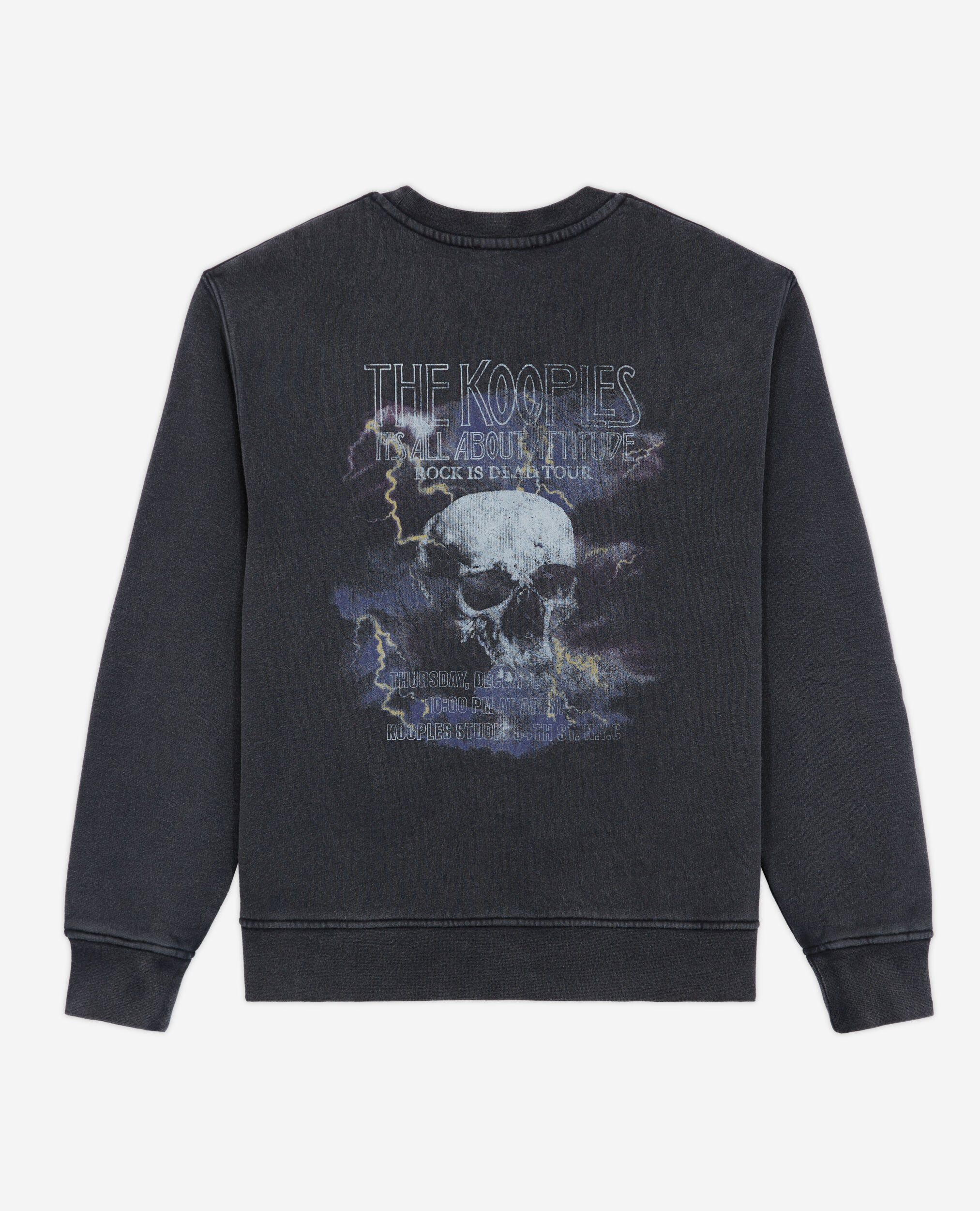 Sweatshirt sérigraphié skull noir