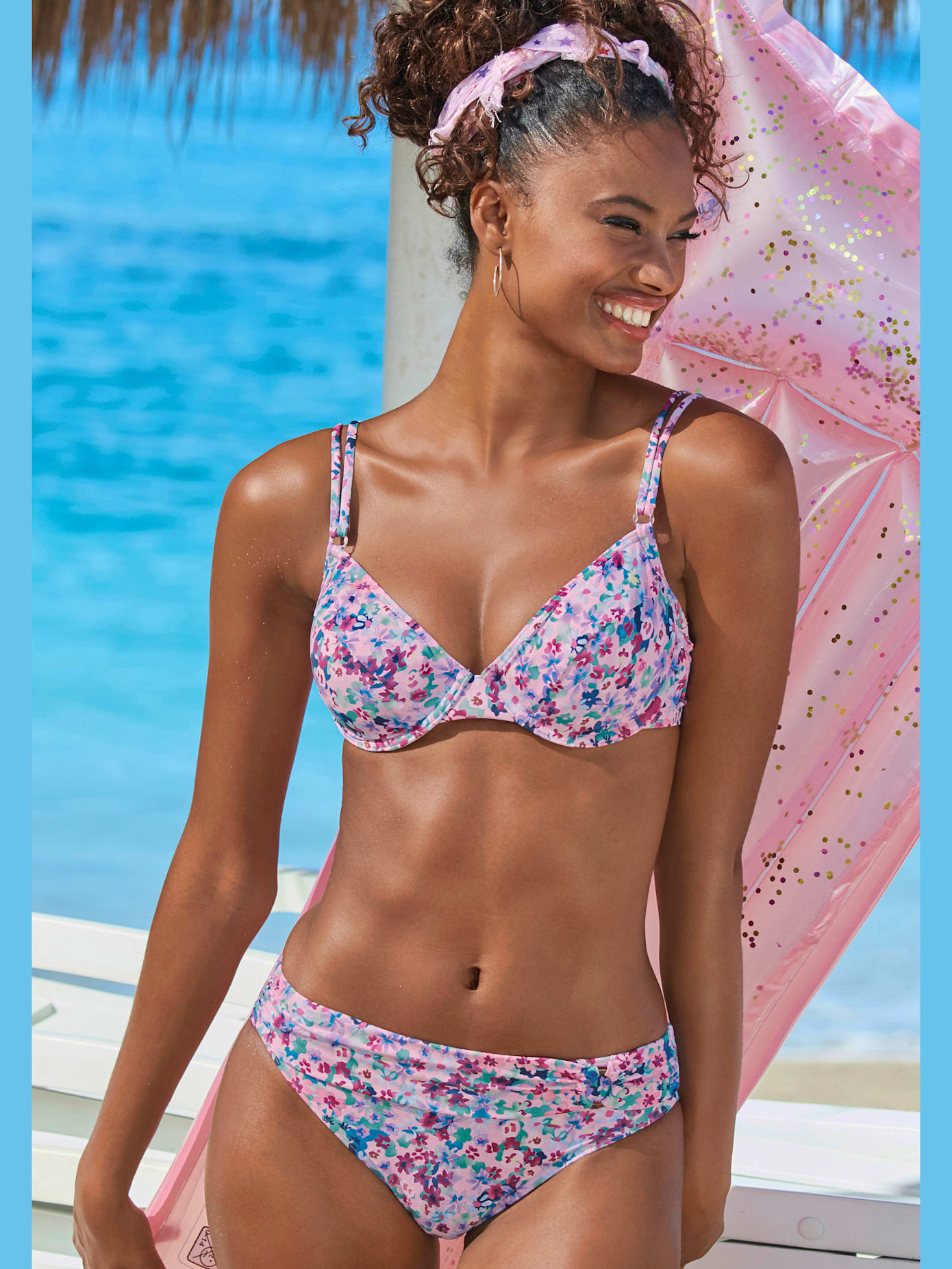 Bas de maillot de bain design floral