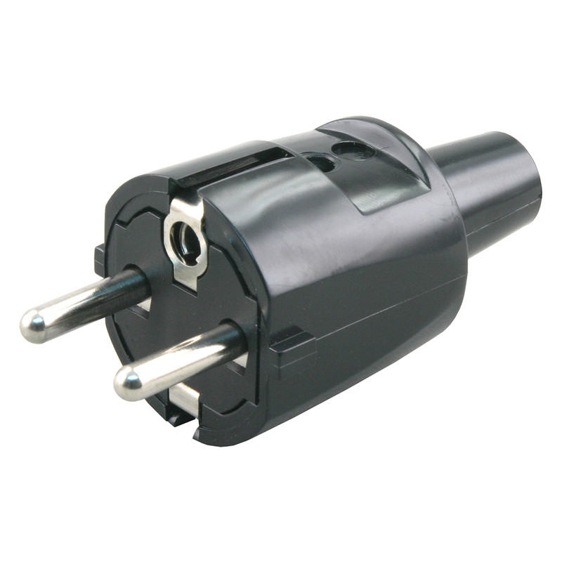 Stekker RA PVC Zwart