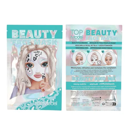 Depesche TOPModel Tuchmaske Holo BEAUTY and ME, 1 Stück, 3-fach sortiert