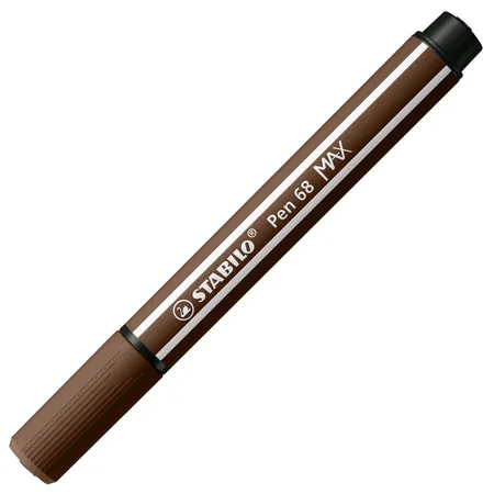 Premium-Filzstift mit dicker Keilspitze - STABILO Pen 68 MAX - Einzelstift - braun