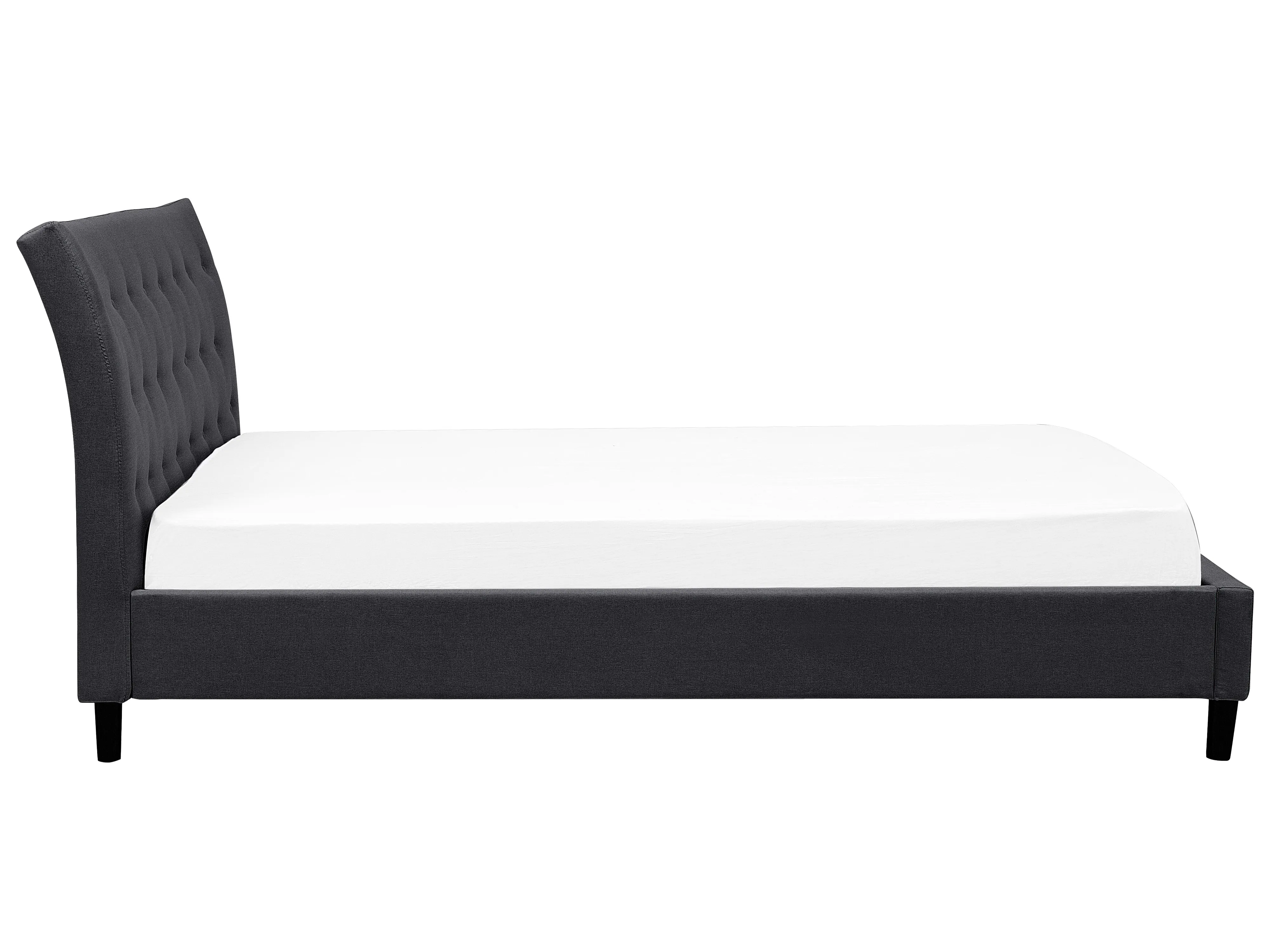Bed Stof SAVERNE 180 x 200 cm Donkergrijs